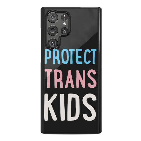 Protect Trans Kids White Print Phone Case